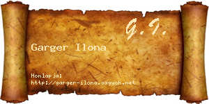 Garger Ilona névjegykártya